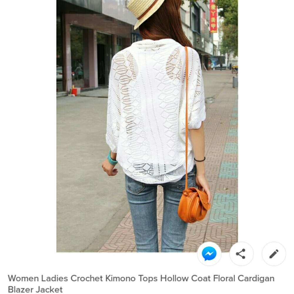 white osfm summer shrug..nwot..